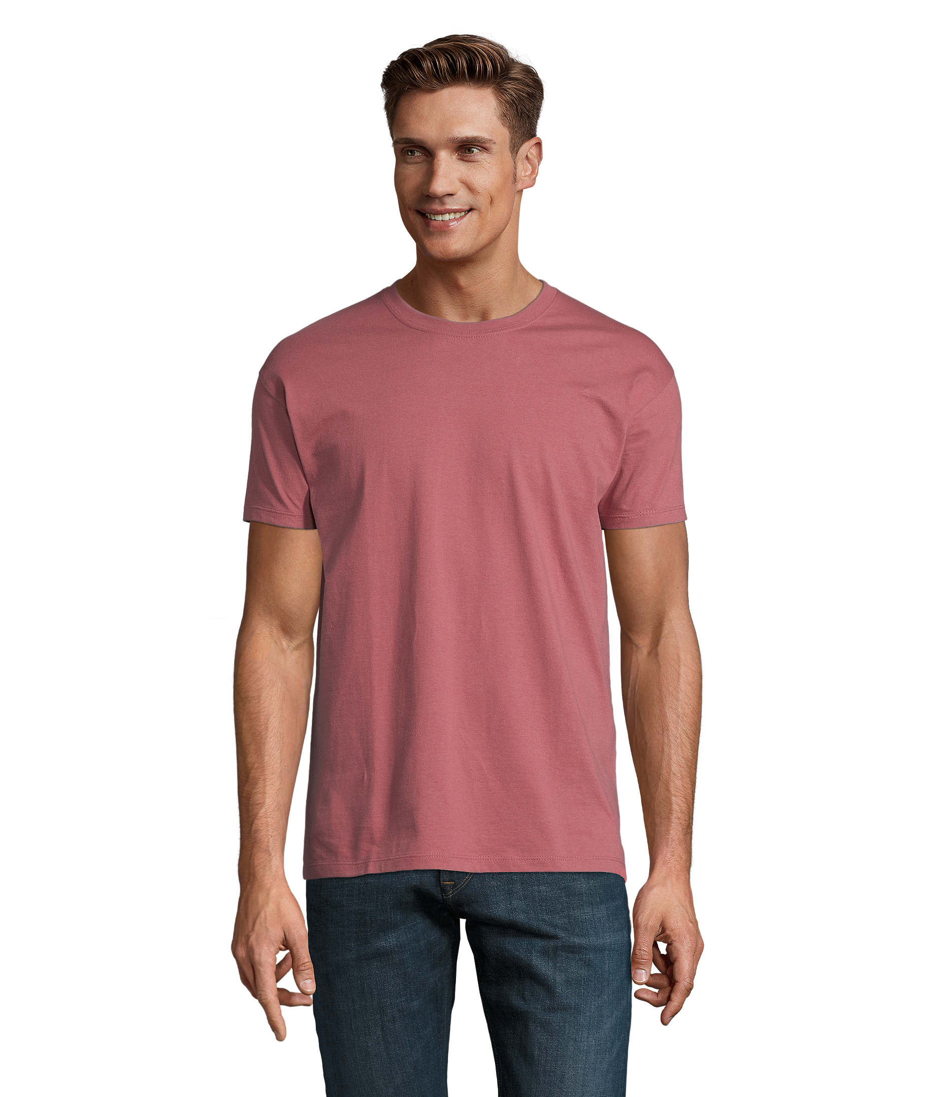 T Shirt homme manches courtes Impérial - Vieux rose face T Shirt homme manches courtes Impérial - Vieux rose