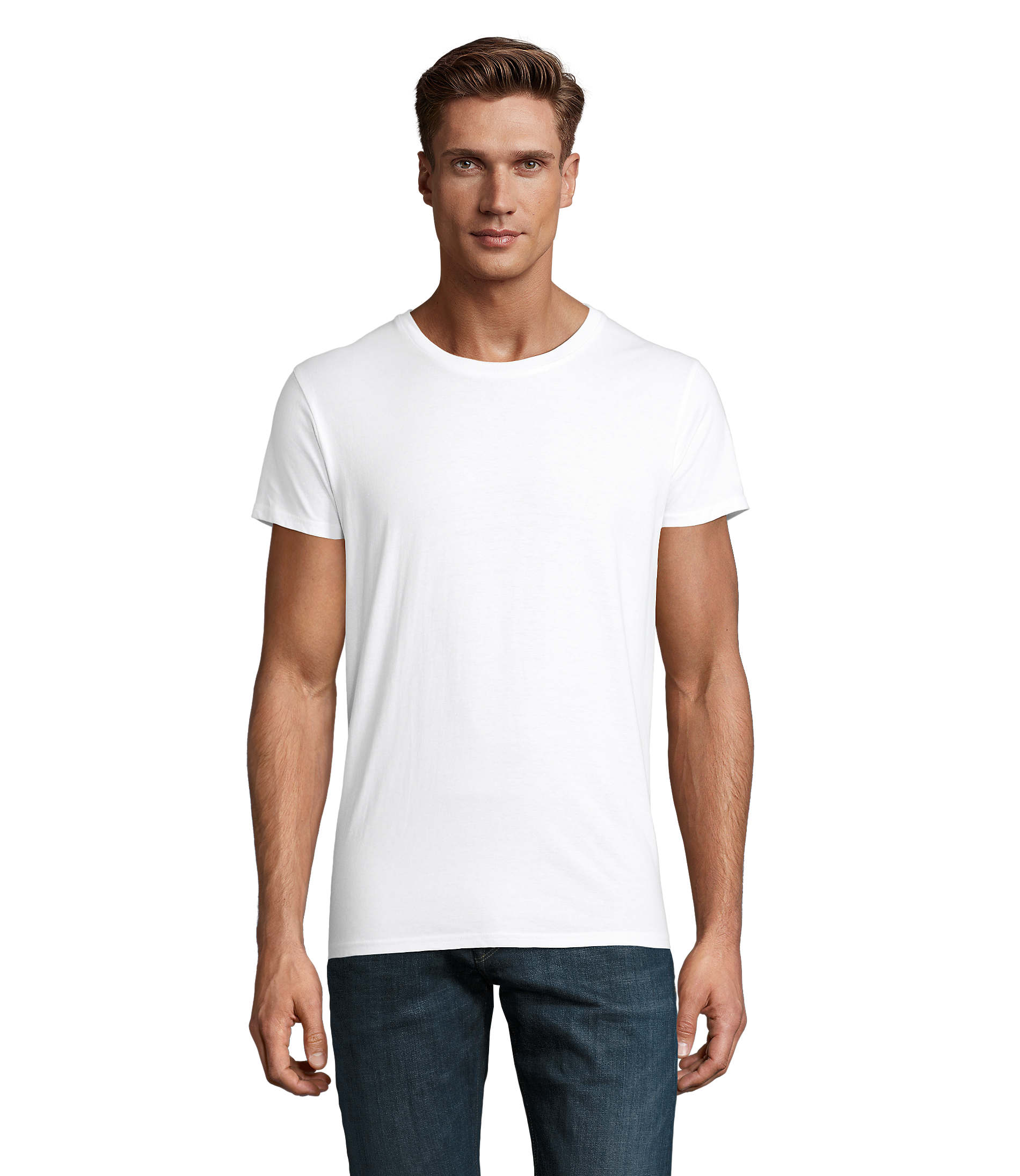 T-shirt Homme coton bio blanc personnalisé