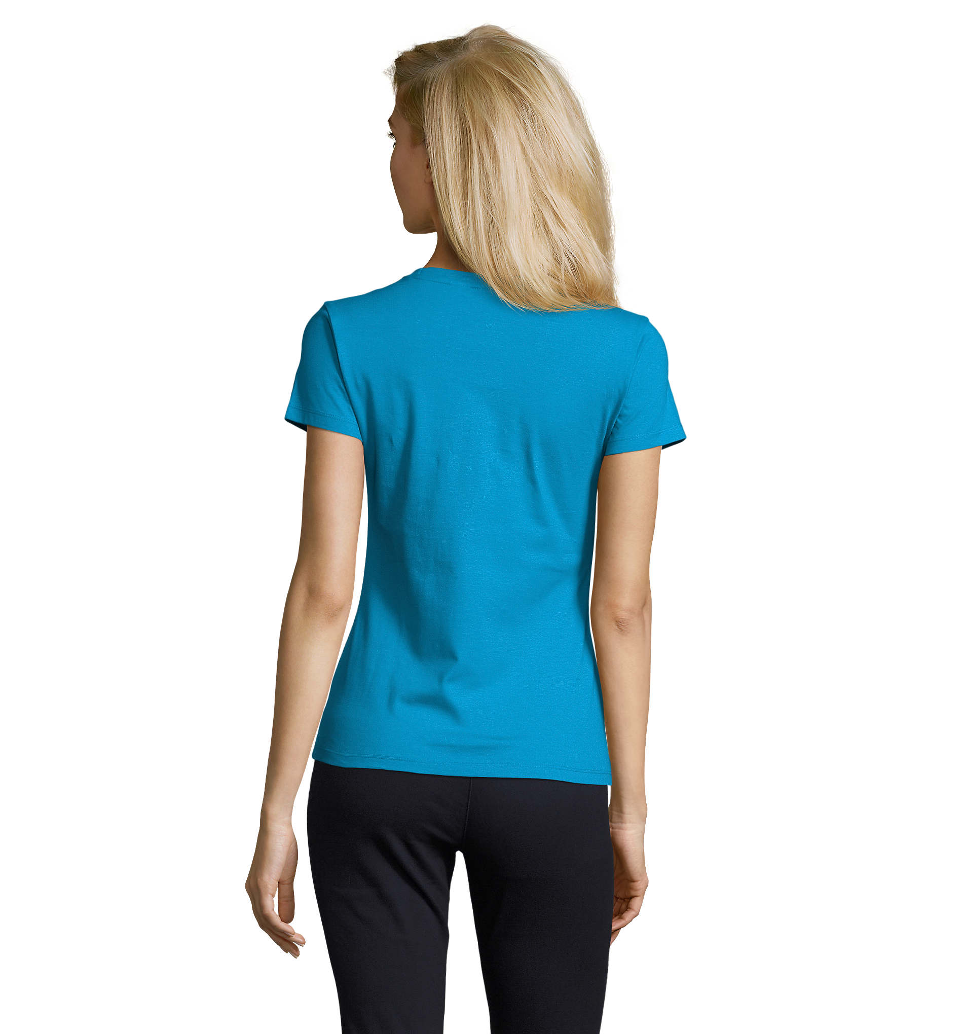 T shirt femme manches courtes Impérial - Aqua