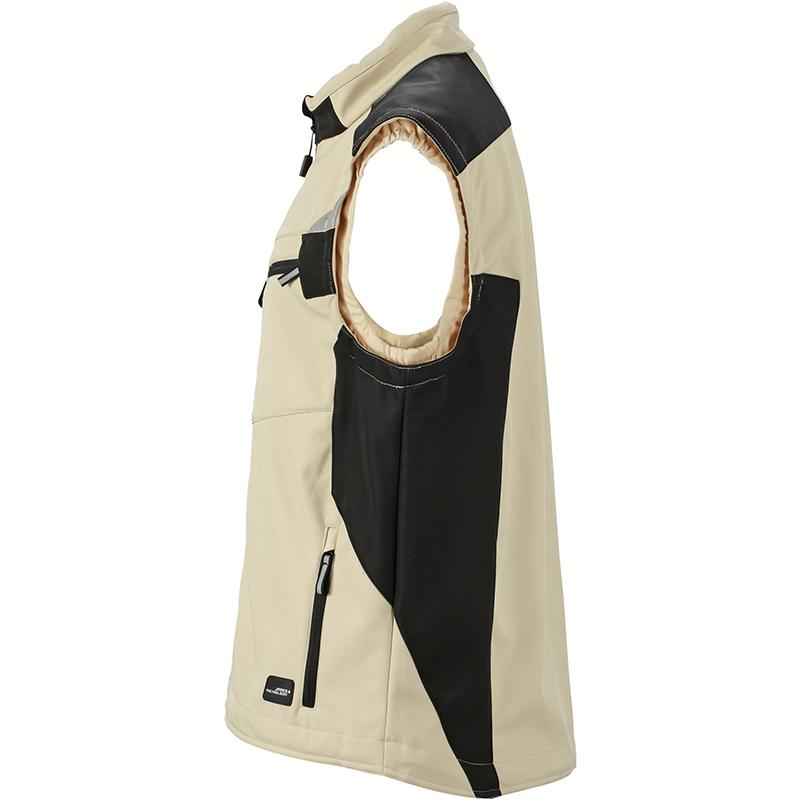 Bodywarmer - JN845 - Pierre et Noir 3 Bodywarmer Softshell Workwear Mixte JN845 James & Nicholson