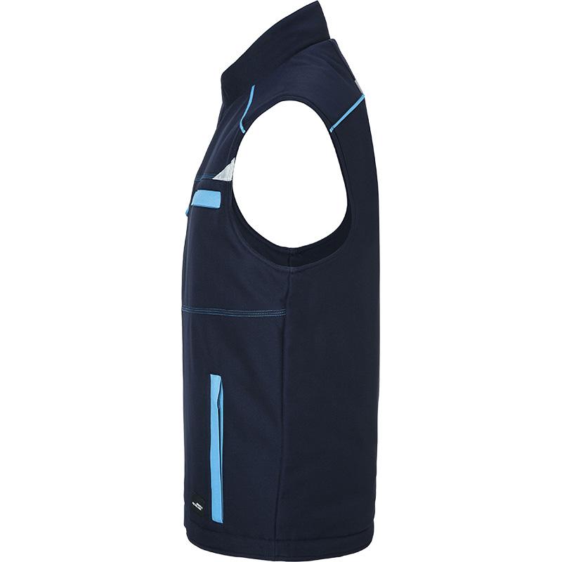 Bodywarmer mixte hiver - JN854 - Marine et Turquoise 3 Bodywarmer Hiver Softshell Workwear Mixte JN854 James & Nicholson