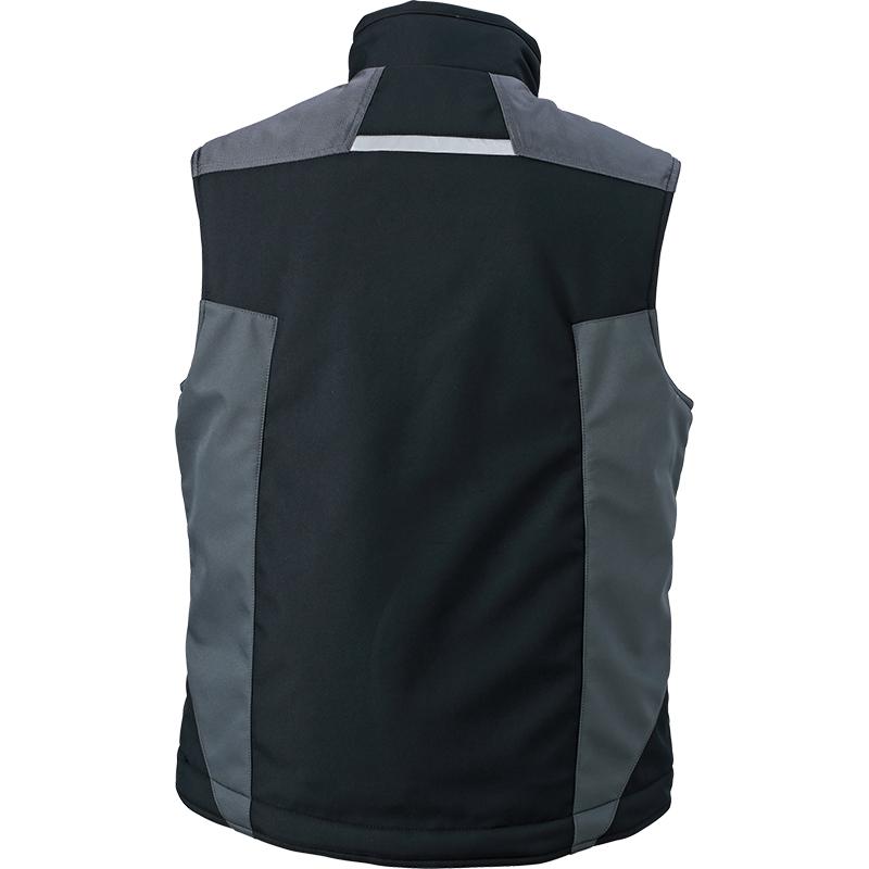 Bodywarmer unisexe workwear - JN825 - Noir et Carbone 2 Bodywarmer Hiver Softshell Workwear Mixte JN825 James & Nicholson