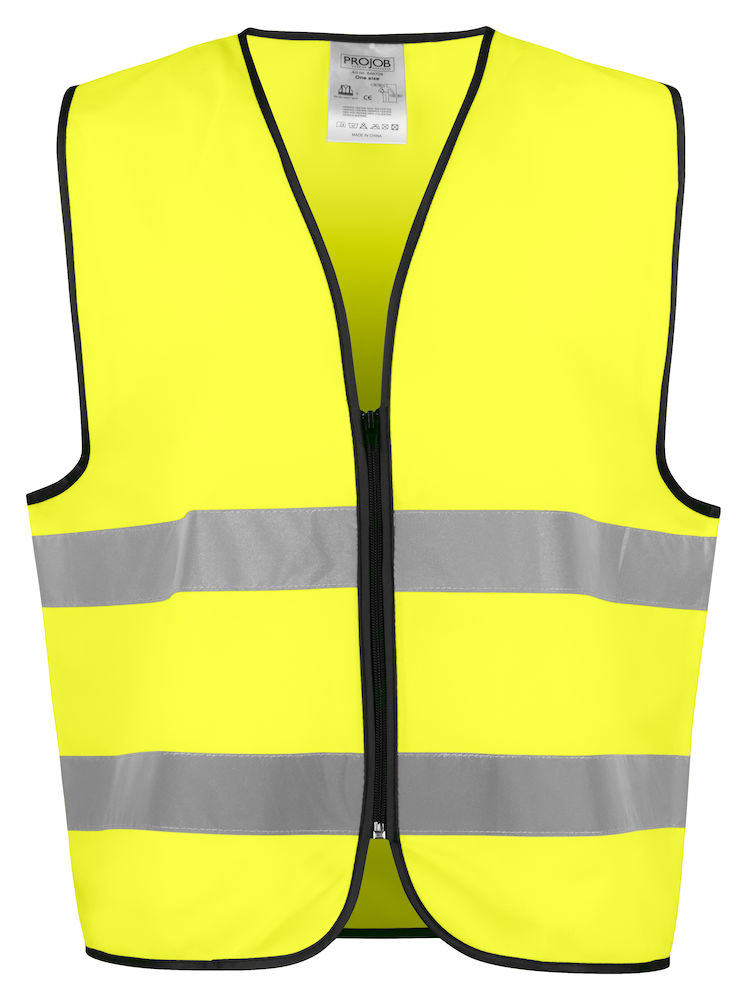 Gilets de sécurité haute visibilité impression personnalisé sur poitrine et  dos