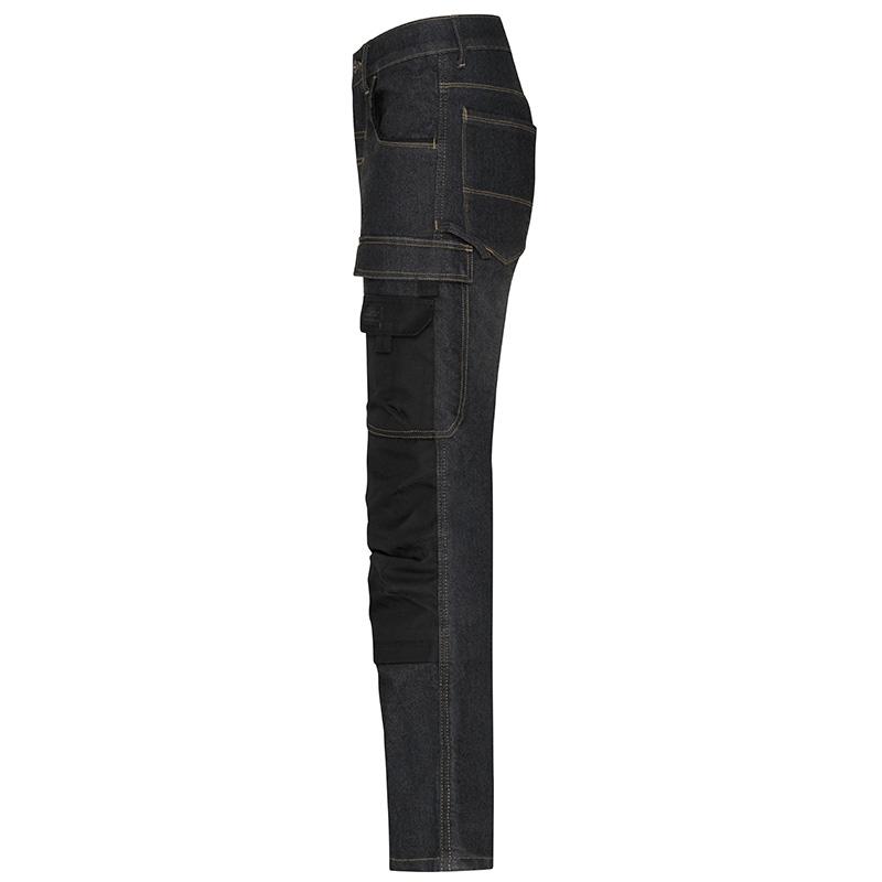 Pantalon Workwear Mixte JN875 James & Nicholson - Denim Noir 3 Pantalon Workwear Mixte JN875 James & Nicholson