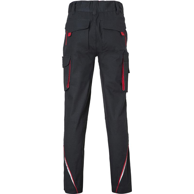 Pantalong workwear - JN847 - Carbone et rouge 2 Pantalon Workwear Mixte JN847 James & Nicholson