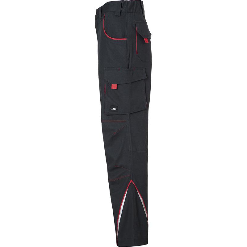Pantalong workwear - JN847 - Carbone et rouge 3 Pantalon Workwear Mixte JN847 James & Nicholson