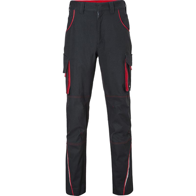 Pantalong workwear - JN847 - Carbone et rouge Pantalon Workwear Mixte JN847 James & Nicholson
