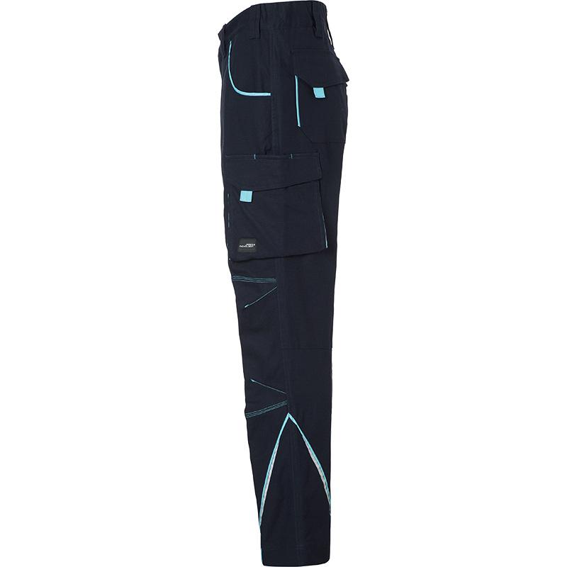 Pantalong workwear - JN847 - Marine et Turquoise 3 Pantalon Workwear Mixte JN847 James & Nicholson