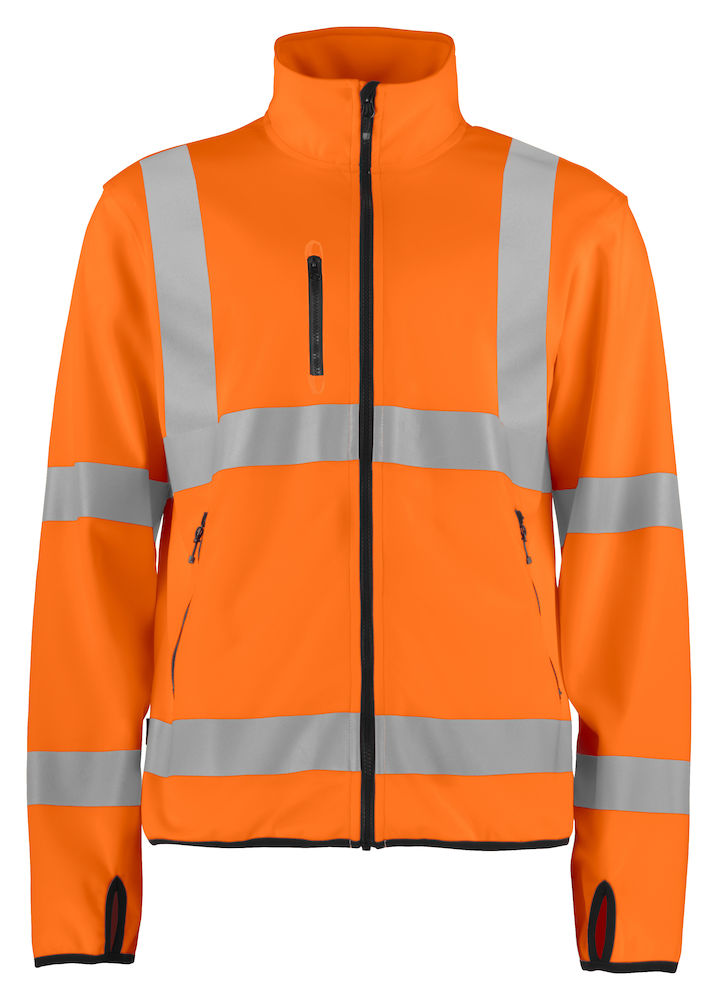 Veste Softshell Mixte 6105 ProJob - Orange et Noir 1 Veste Softshell Mixte 6105 ProJob