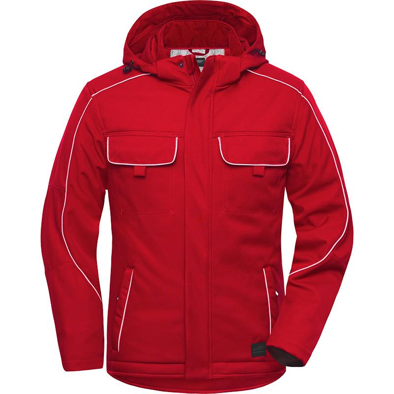 Veste hiver softshell workwear - JN886 - Rouge Veste Hiver Workwear Mixte JN886 James & Nicholson