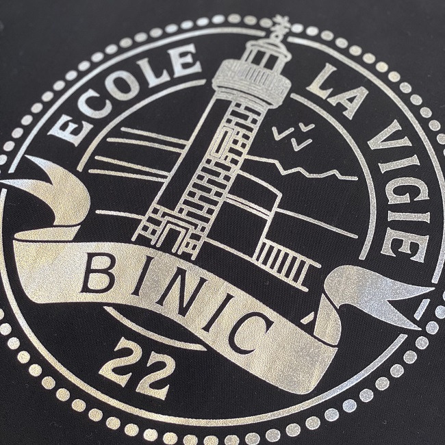 Ecole la Vigie Binic - Tote bag en sérigraphie pailletée