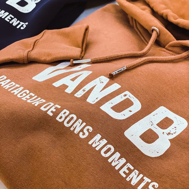 V and B - Sweats bio sérigraphie