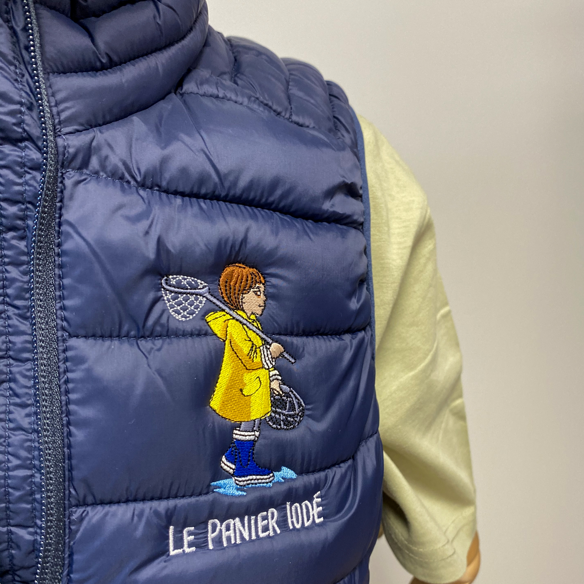 Broderie doudoune personnalisée, le panier iodé