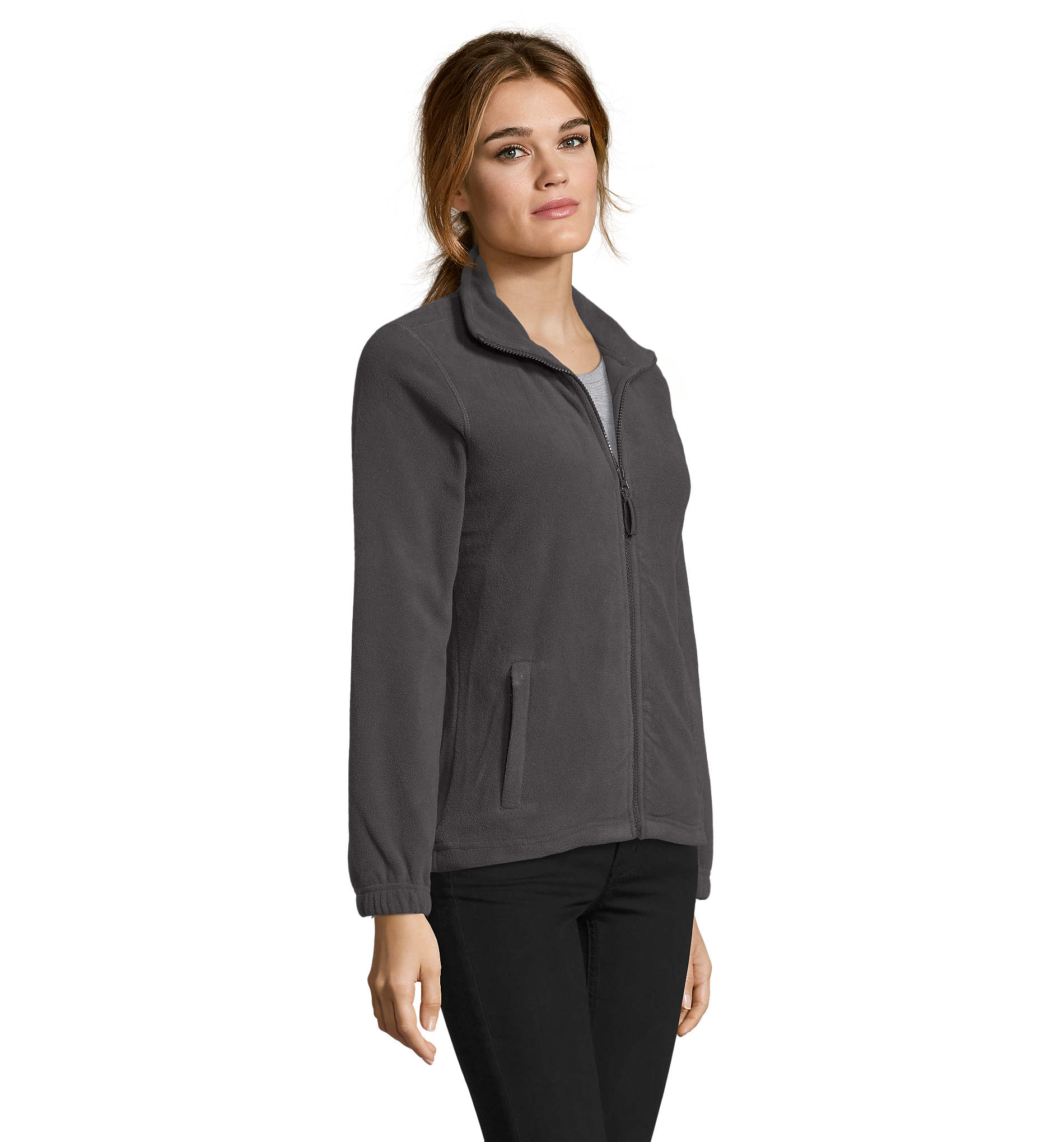 veste polaire femme North Sols gris anthracite