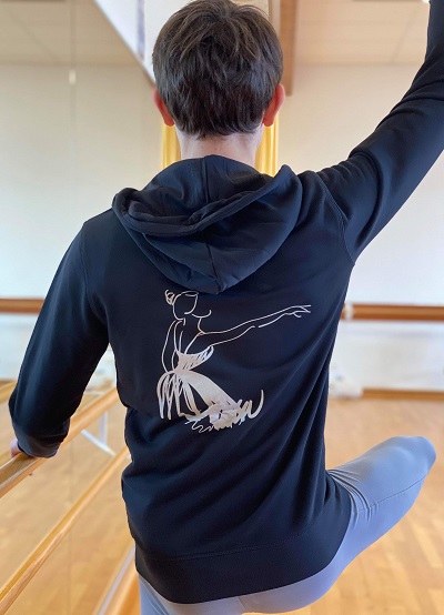 Ecole Entrechats de danse Edith Robin - sweat bio sérigraphié impression dans le dos