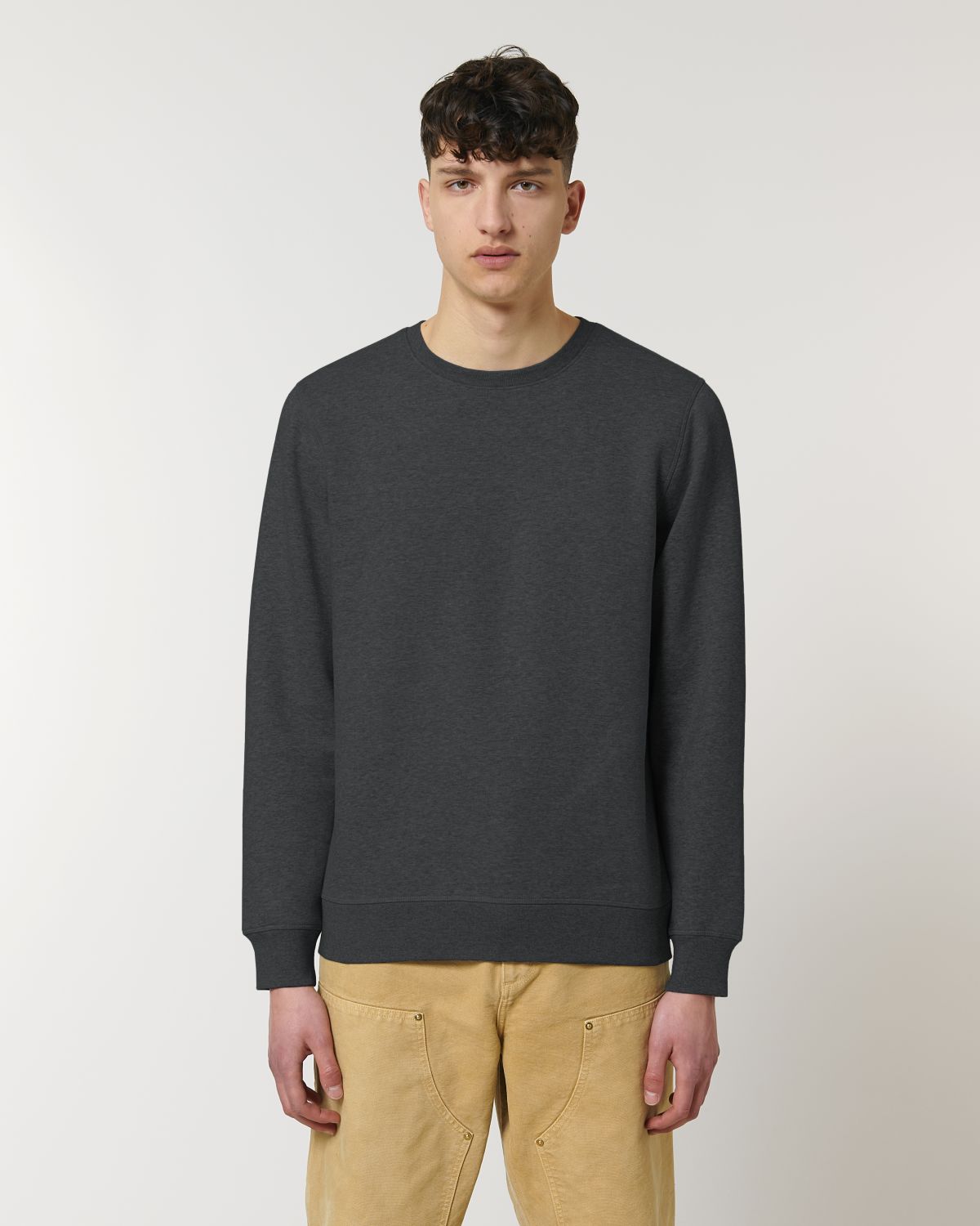 Sweat col rond Roller mixte BIO Stanley Stella - Dark Heather Grey Sweat col rond Roller mixte BIO Stanley Stella - Dark Heather Grey