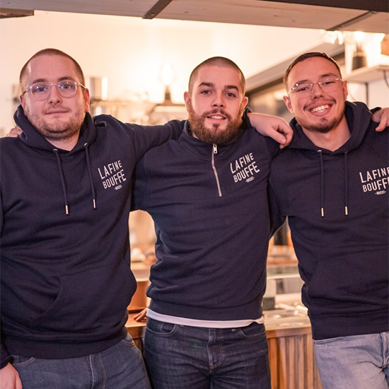 Sweat personnalisé pour le restaurant de Brest la Fine Bouffe