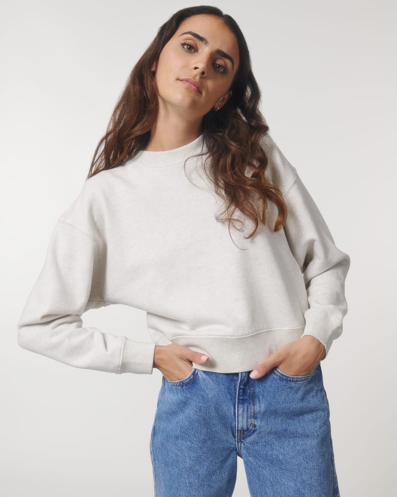 Sweat Cropster Wave Terry col rond femme Stanley Stella