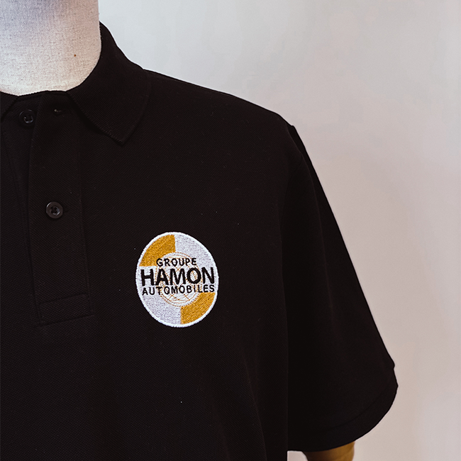 Hamon Automobile - Polo manches courtes avec une broderie