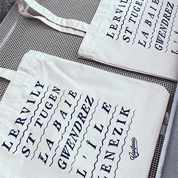 Totebag pour la collection textile de TRSA