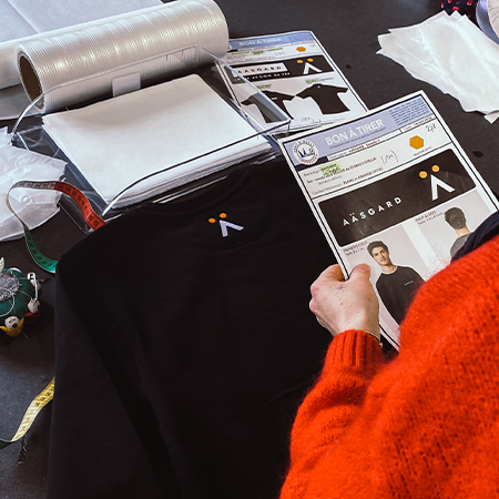 Personnalisation de textile pro pour aasgard du groupe valéor