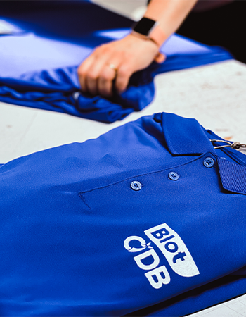 Polo adidas personnalisé en sérigraphie pour Blot Open de Bretagne