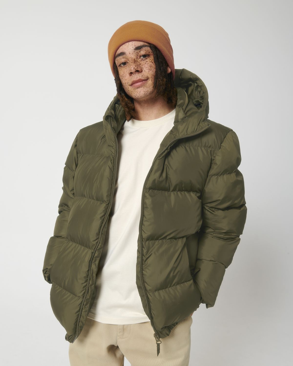 Veste Puffer oversize mixte Stanley Stella - British Khaki