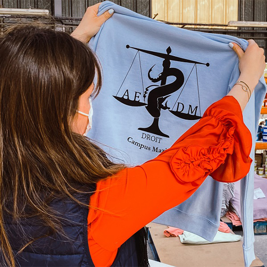 Fac de droit sweats sérigaphiés