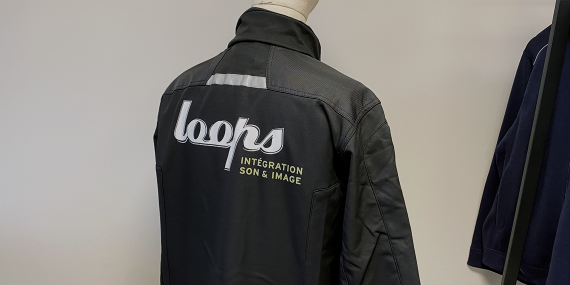 Loops - Softshell personnalisée en transfert
