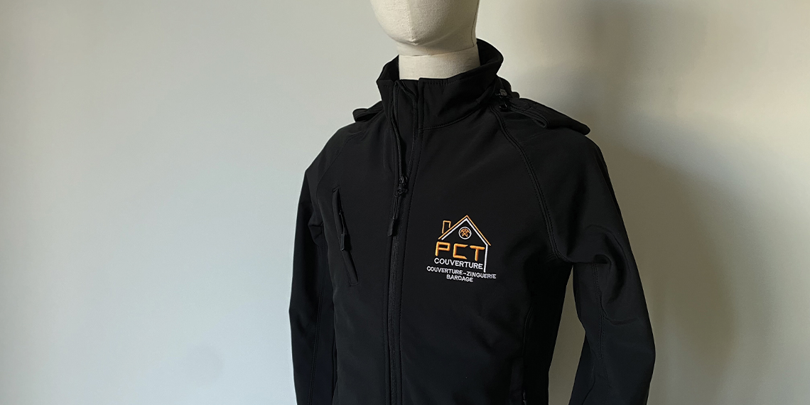 PCT COUVERTURE, softshell brodée