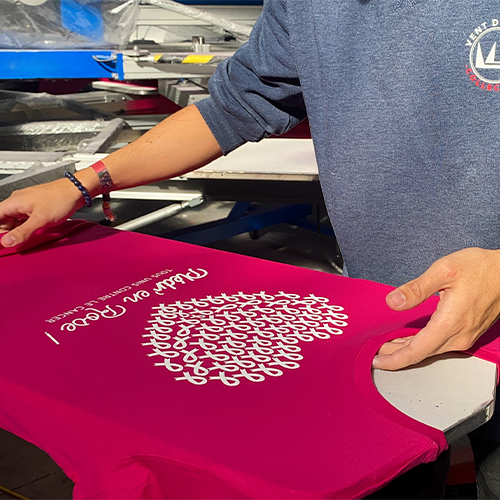 Tee-shirts sérigraphiés pour Plédr'en rose