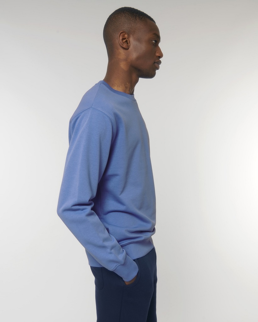 Sweat Col Rond MATCHER Unisexe Medium Fit en Terry Stanley Stella Homme Bright Blue