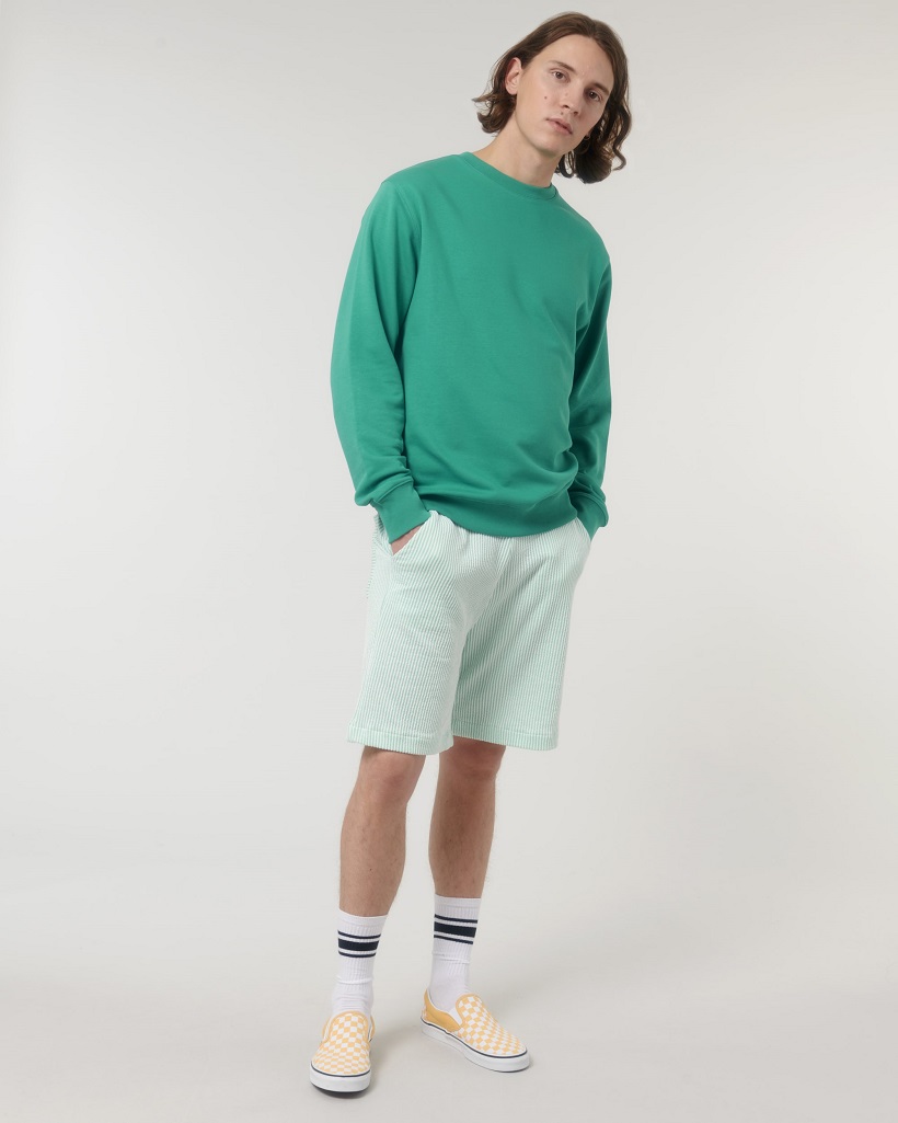 Sweat Col Rond MATCHER Unisexe Medium Fit en Terry Stanley Stella Homme Go green