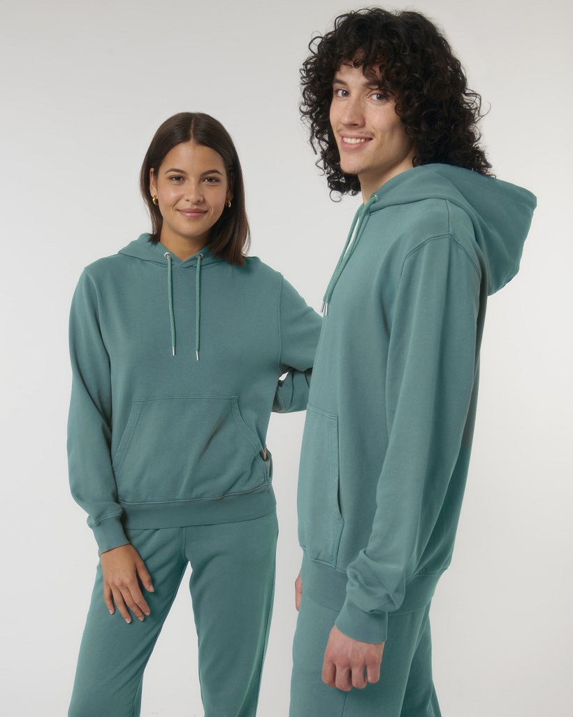 Sweat à capuche ARCHER VINTAGE unisexe médium fit en terry effet délavé Stanley Stella G. Dyed Hydro
