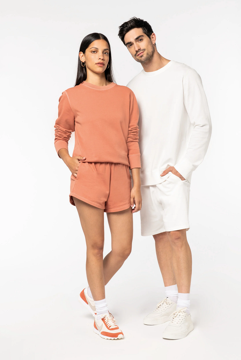 NS414 Sweat Terry280 Unisexe Dos - Washed Pomelo