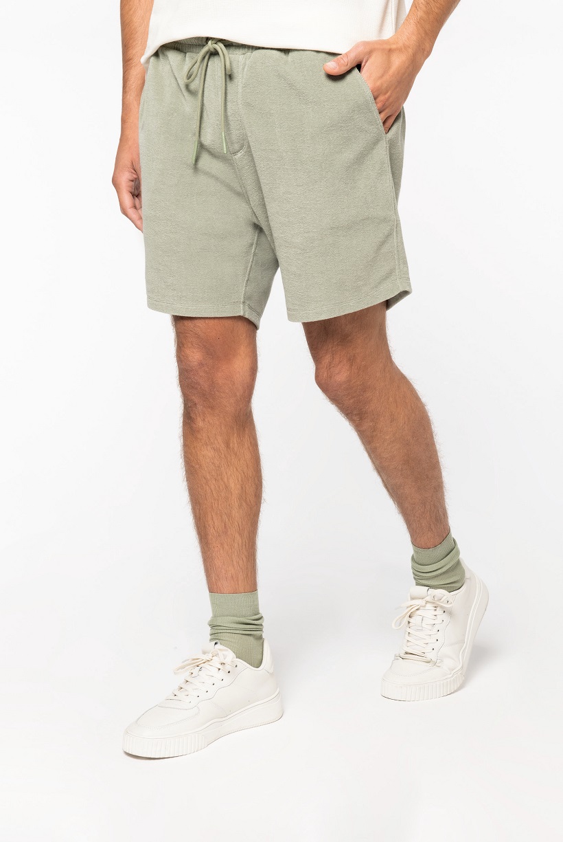 NS727 Short Terry Towel homme - Face - Almond Green