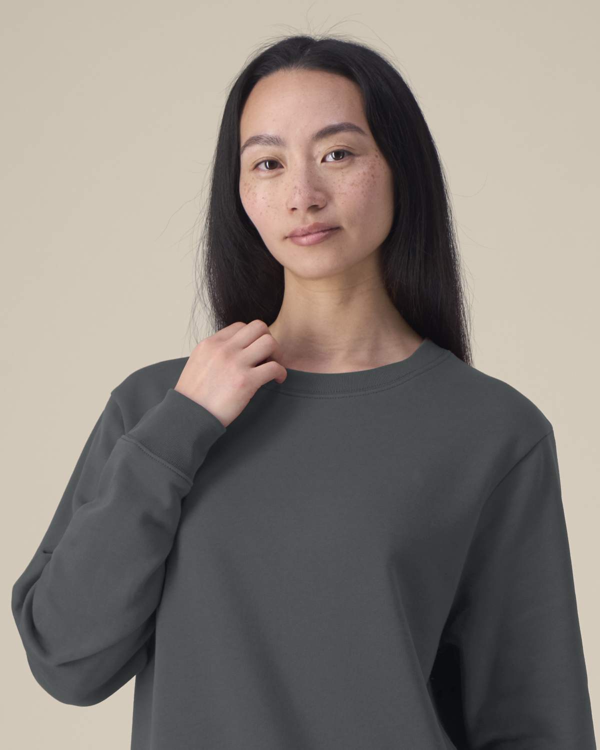 Sweat-shirt col rond femme Thinker en coton recyclé Stanley Stella