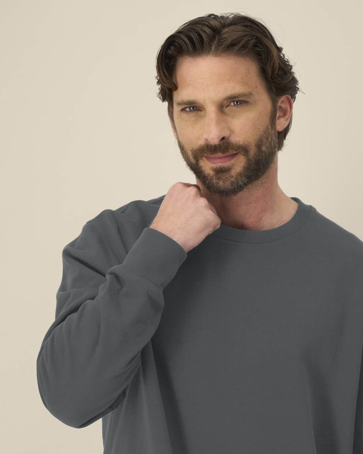 Sweat-shirt col rond Thinker unisexe en coton recyclé Stanley Stella